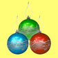 Set Of 3 Christmas Baubles With Silver Music Notes