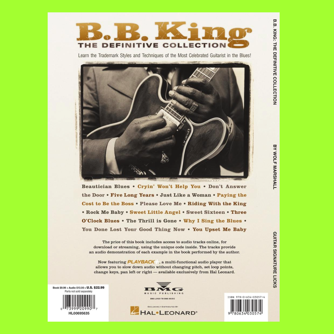 BB King Definitive Collection Signature Licks Book/Ola