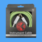 Kirlin KIPW201WGR-10 10ft Green PVC-Woven Premium Plus Guitar/Instrument Cable (Straight)