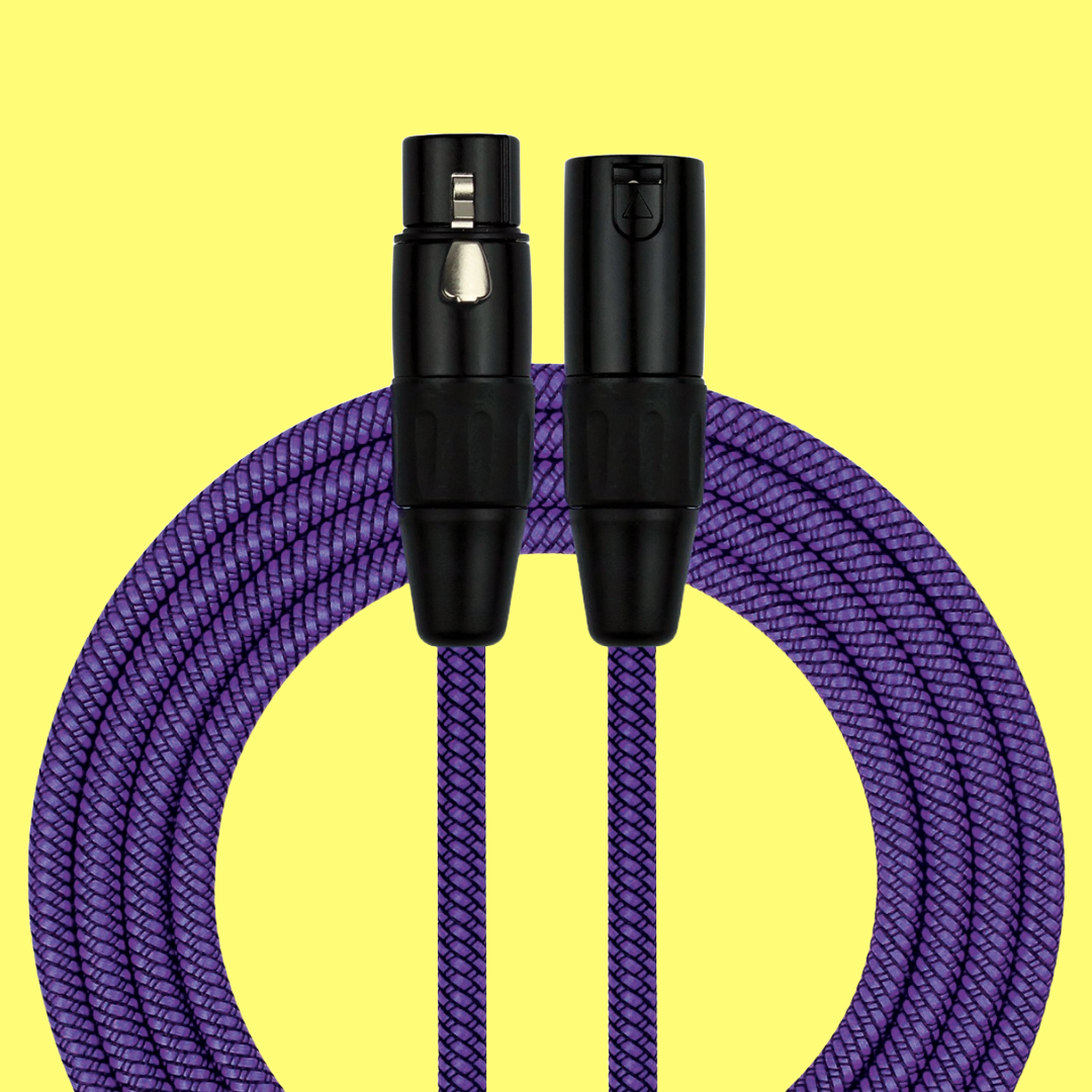 Kirlin Entry Woven Purple 20ft XLR Microphone Cable