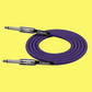 Kirlin IWC201BK 10ft Purple Entry Woven Guitar/Instrument Cable (Straight)