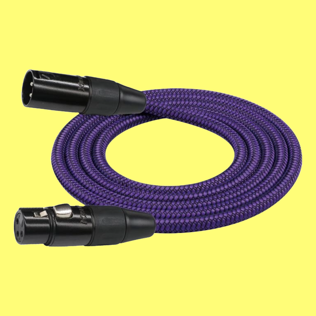 Kirlin Entry Woven Purple 20ft XLR Microphone Cable