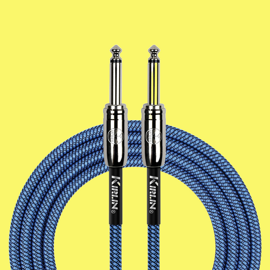 Kirlin IWC201BL 10ft Blue Entry Woven Instrument Cable (Straight)