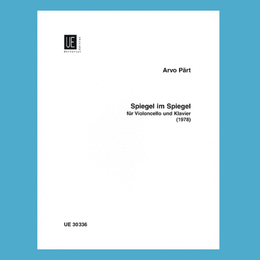 Arvo Parts - Spiegel im Spiegel Cello Solo with Piano Accompaniment Book