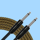 Kirlin IWC201BY 10ft Tweed Entry Woven Guitar/Instrument Cable (Straight)