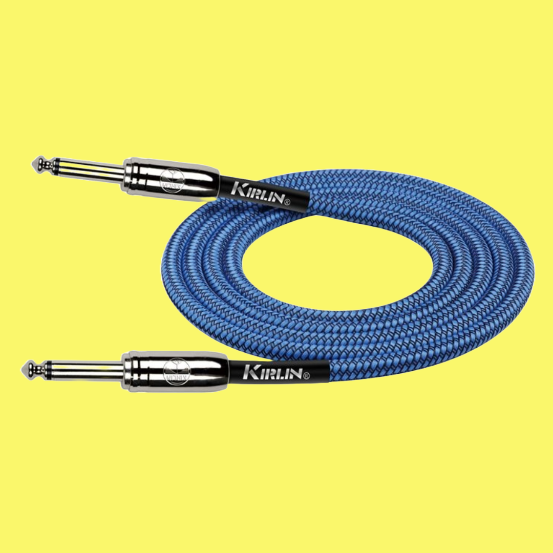 Kirlin IWC201BK 10ft Blue Entry Woven Instrument Cable (Straight)