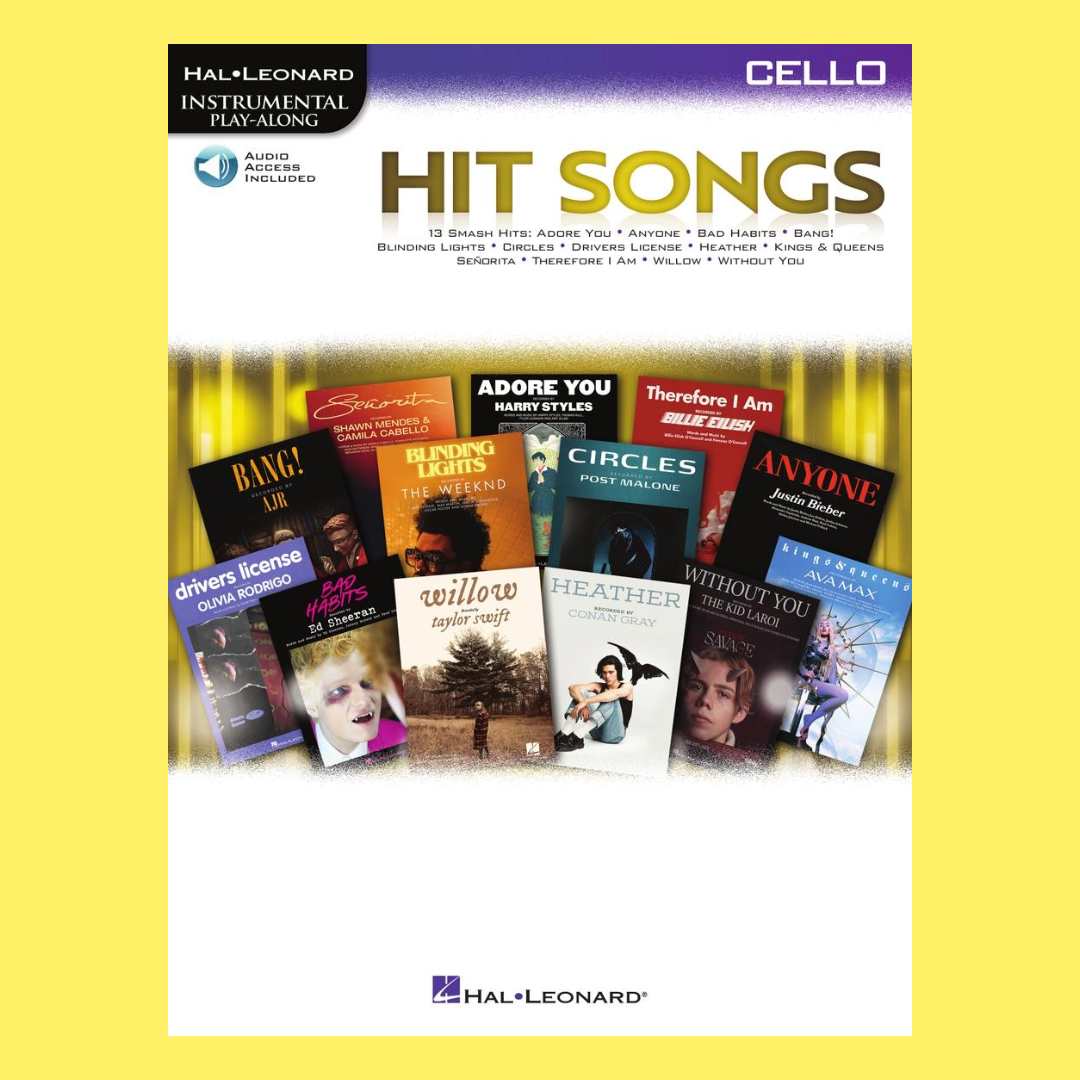 Hit Songs For Cello Play Along Book/Ola