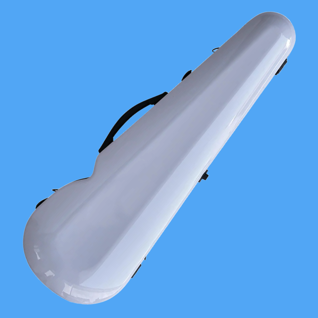 Vivo V203-44WH Polycarbonate Shaped Case to suit 4/4 Violin / 14" Viola - White