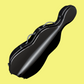 Vivo V703-44BK Deluxe Black Fibreglass Cello Case - 4/4 Size