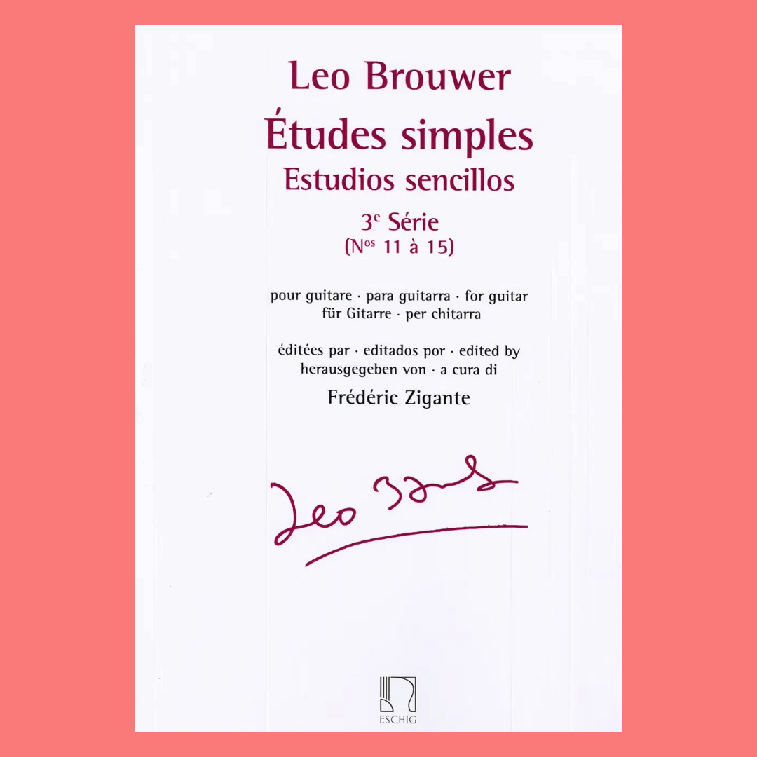 Brouwer - Etudes Simples Vol 3 Nos 11-15 Guitar