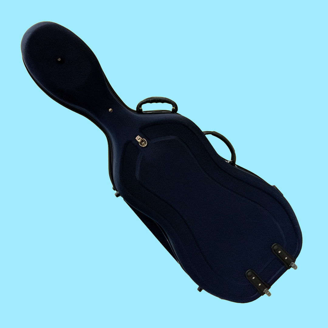 Vivo Baccello Blue Semi-Hard Cello Case - Size 1/2