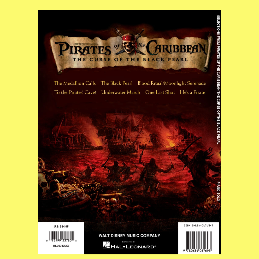 Pirates Of The Caribbean Black Pearl Piano Solo Book