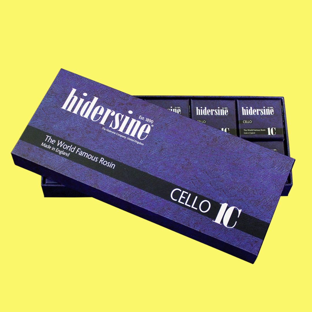 Hidersine Cello Rosin - Light/Large Size:  x 10 Piece Box (Teacher Bundle)