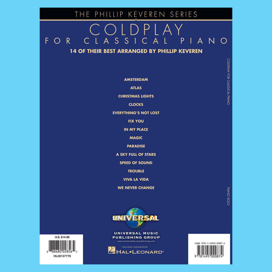 Coldplay For Classical Piano Keveren Piano Solo Book