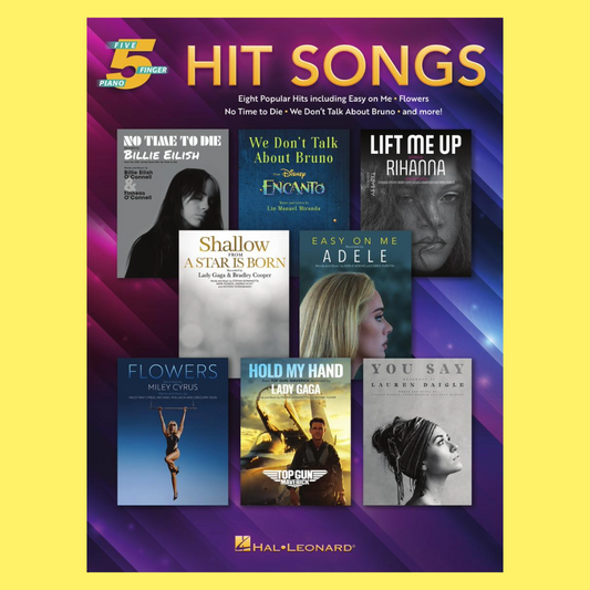 Hit Songs For Five Finger Piano - Easy Beginner Songbook