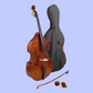 Hidersine Studenti 3/4 Double Bass Student Outfit with Padded Case, Rosin & Quality Bow