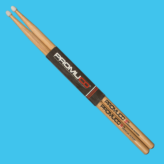 Promuco 1801N5A American Hickory 5A Nylon Tip Drum Sticks