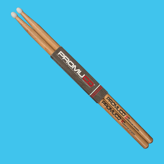 Promuco 1801N5B American Hickory 5B Nylon Tip Drum Sticks