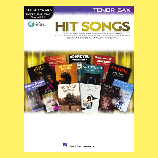 Hit Songs For Tenor Saxophone Play Along Book/Ola