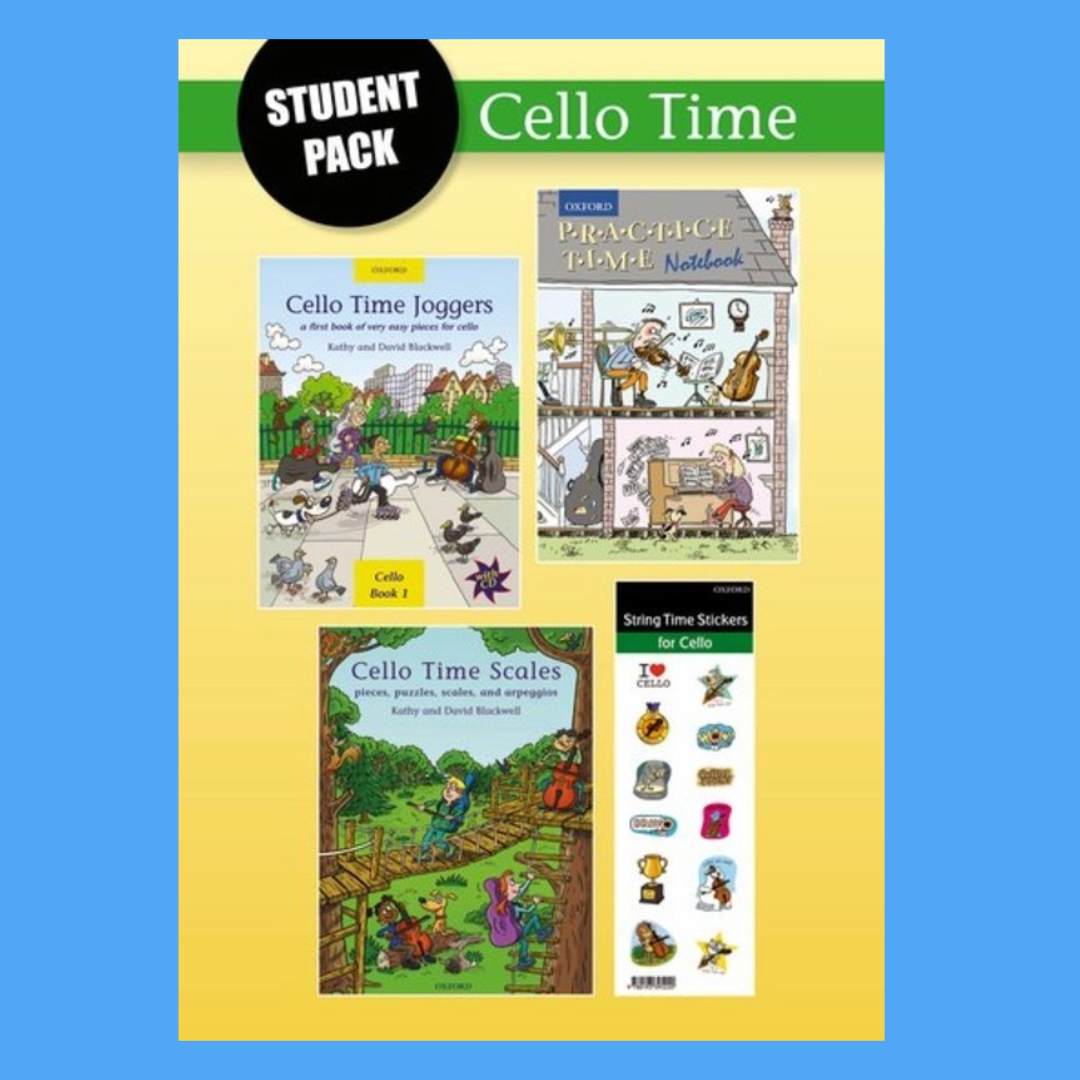 Cello Time Student Pack - Starter Pack for Cello Players (Books & Stickers)