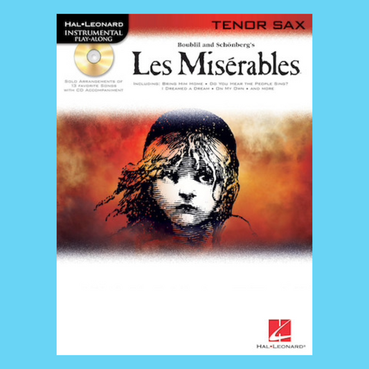 Les Miserables Tenor Saxophone Play Along Book/Cd