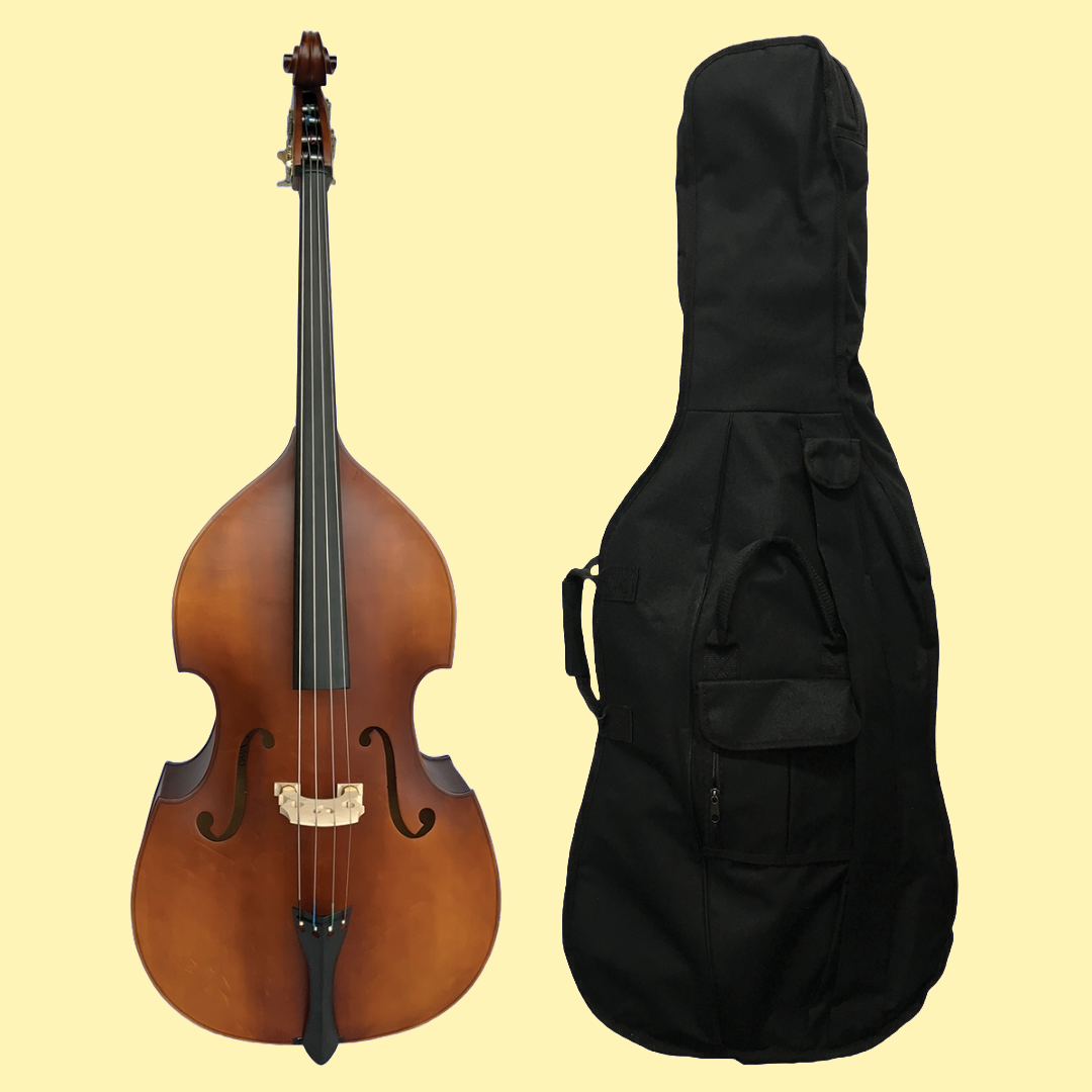 Vivo VIBSL1-14 Neo Plus 1/4 Antique Finish Double Bass Solid Top with Bow & Padded Bag