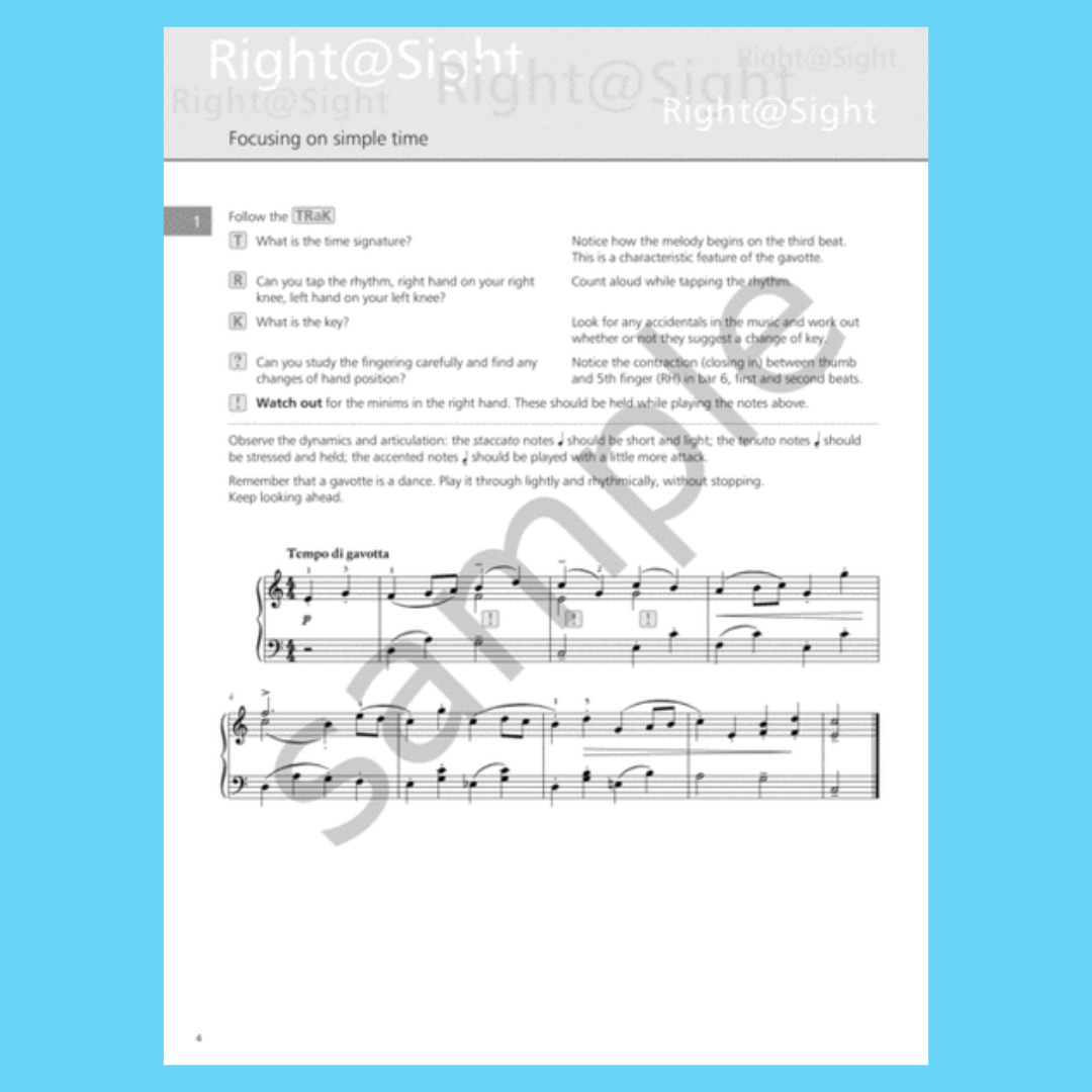 Right @ Sight Piano - Grade 4 Book