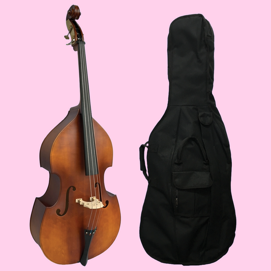 Vivo VIBSL1-18 Neo Plus 1/8 Antique Finish Double Bass Solid Top with Bow & Padded Bag