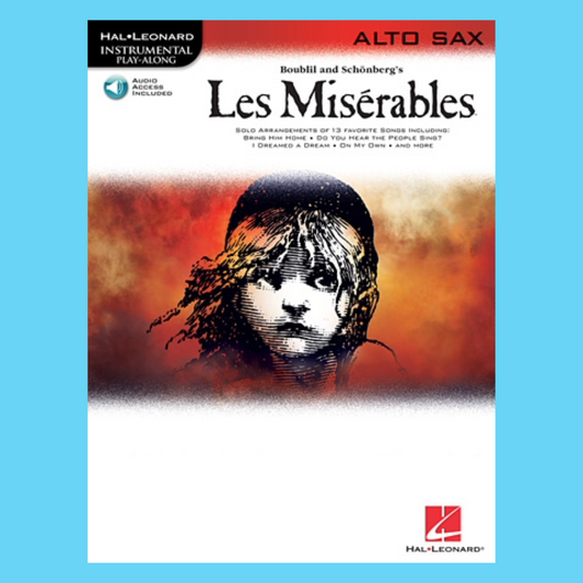 Les Miserables Alto Saxophone Play Along Book/Ola