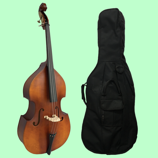 Vivo VIBSL1-14 Neo Plus 1/2 Antique Finish Double Bass Solid Top with Bow & Padded Bag