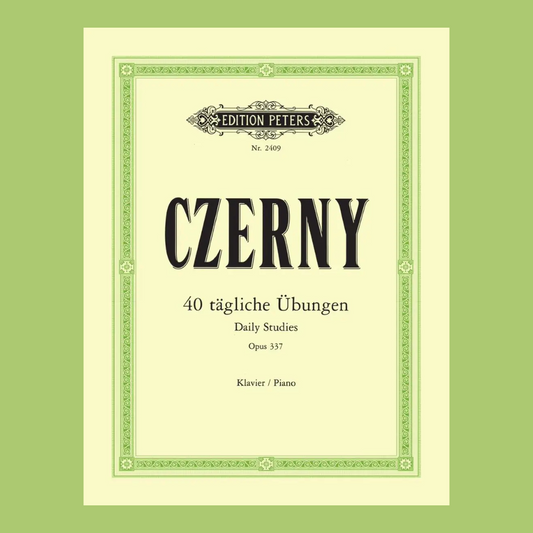 Czerny - 40 Daily Exercises Op 337 For Piano Solo Book