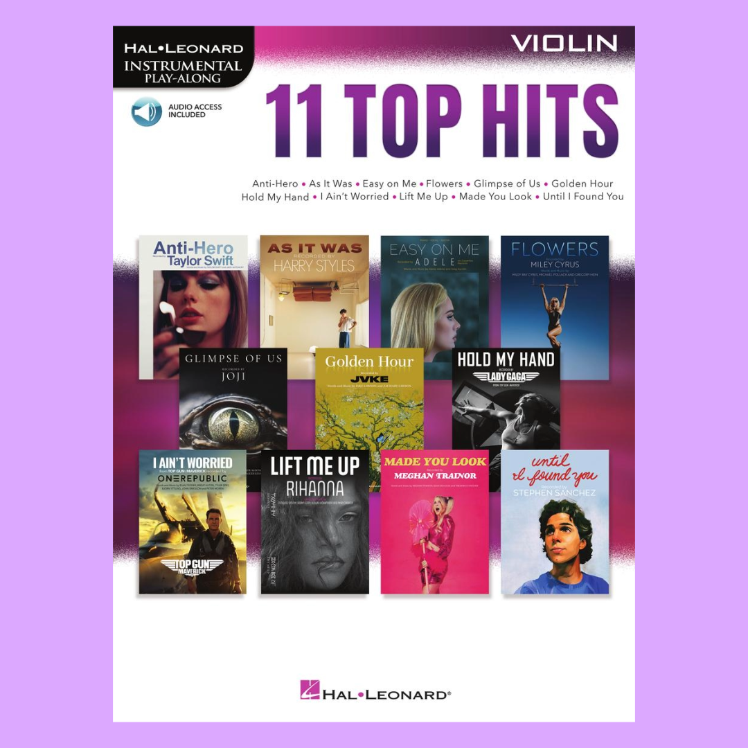 11 Top Hits for Violin Book with Play Along Audio