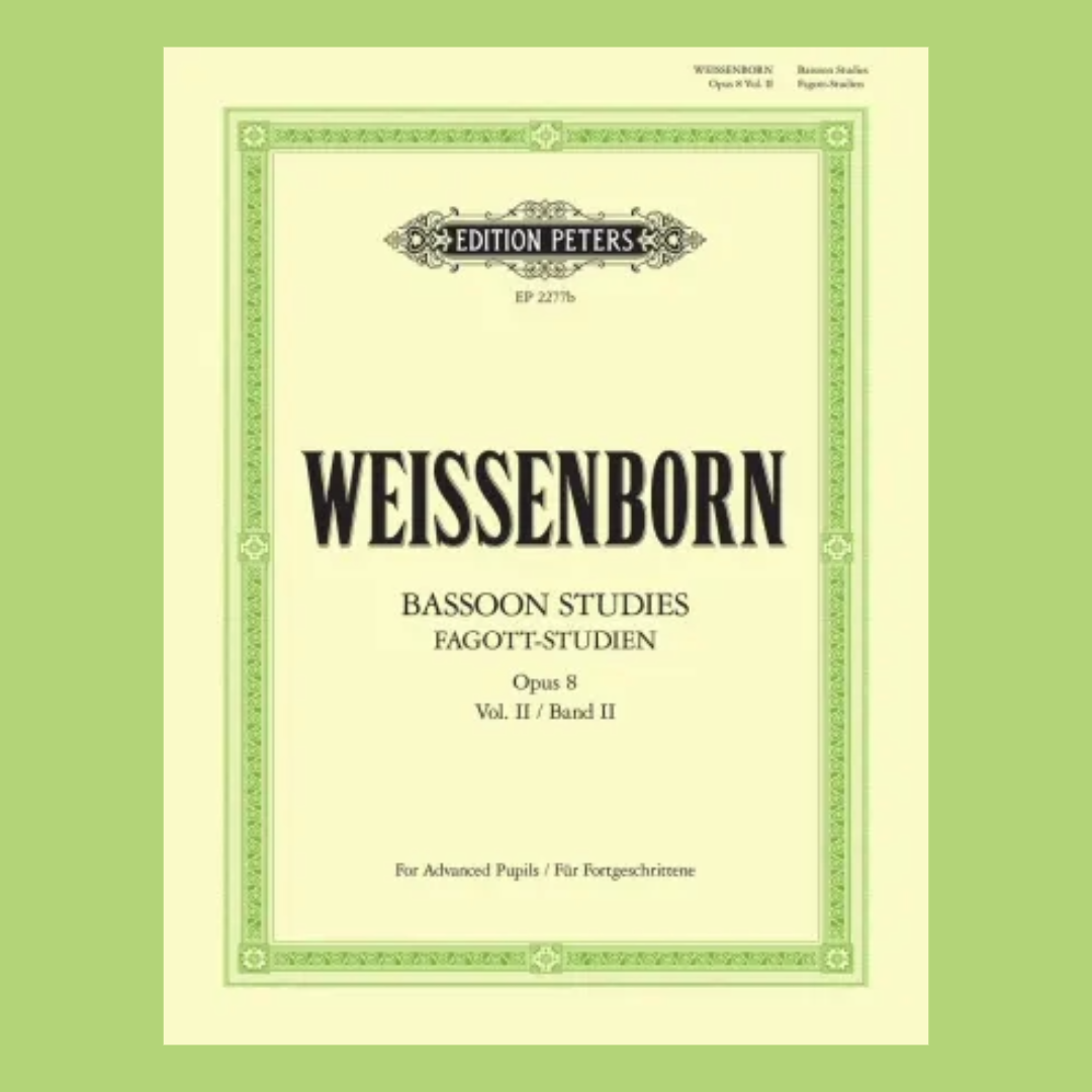 Julius  Weissenborn - Bassoon Studies Op 8 For the Advanced Player - Volume 2 Book