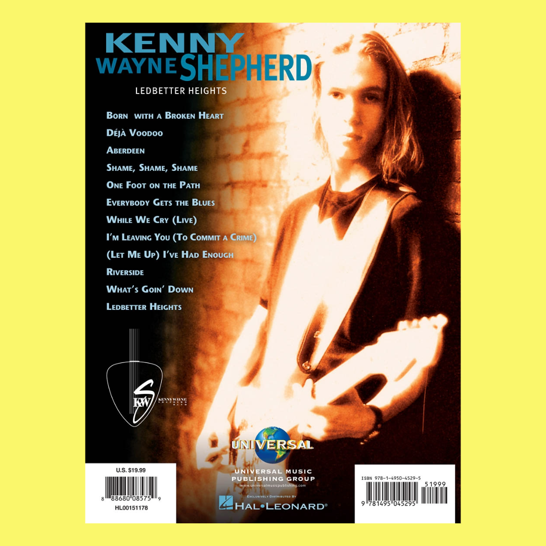 Kenny Wayne Shepherd - Ledbetter Heights Guitar Tab Book (20th Anniversary)