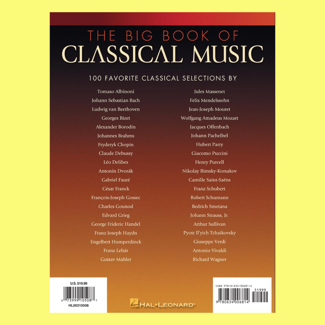 The Big Book Of Classical Music For Piano