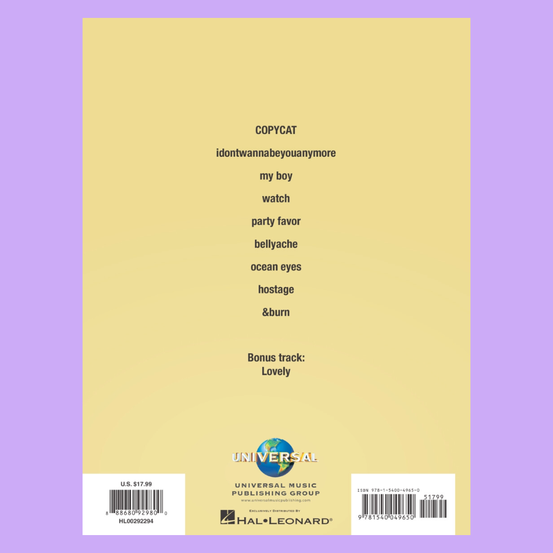 Billie Eilish - Dont Smile At Me PVG Songbook