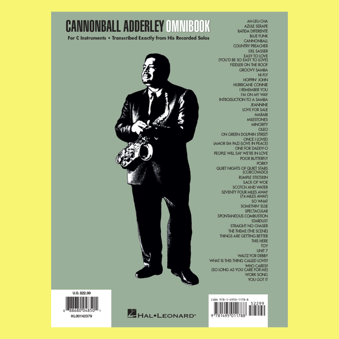 Cannonball Adderley Omnibook - C Instrument Edition