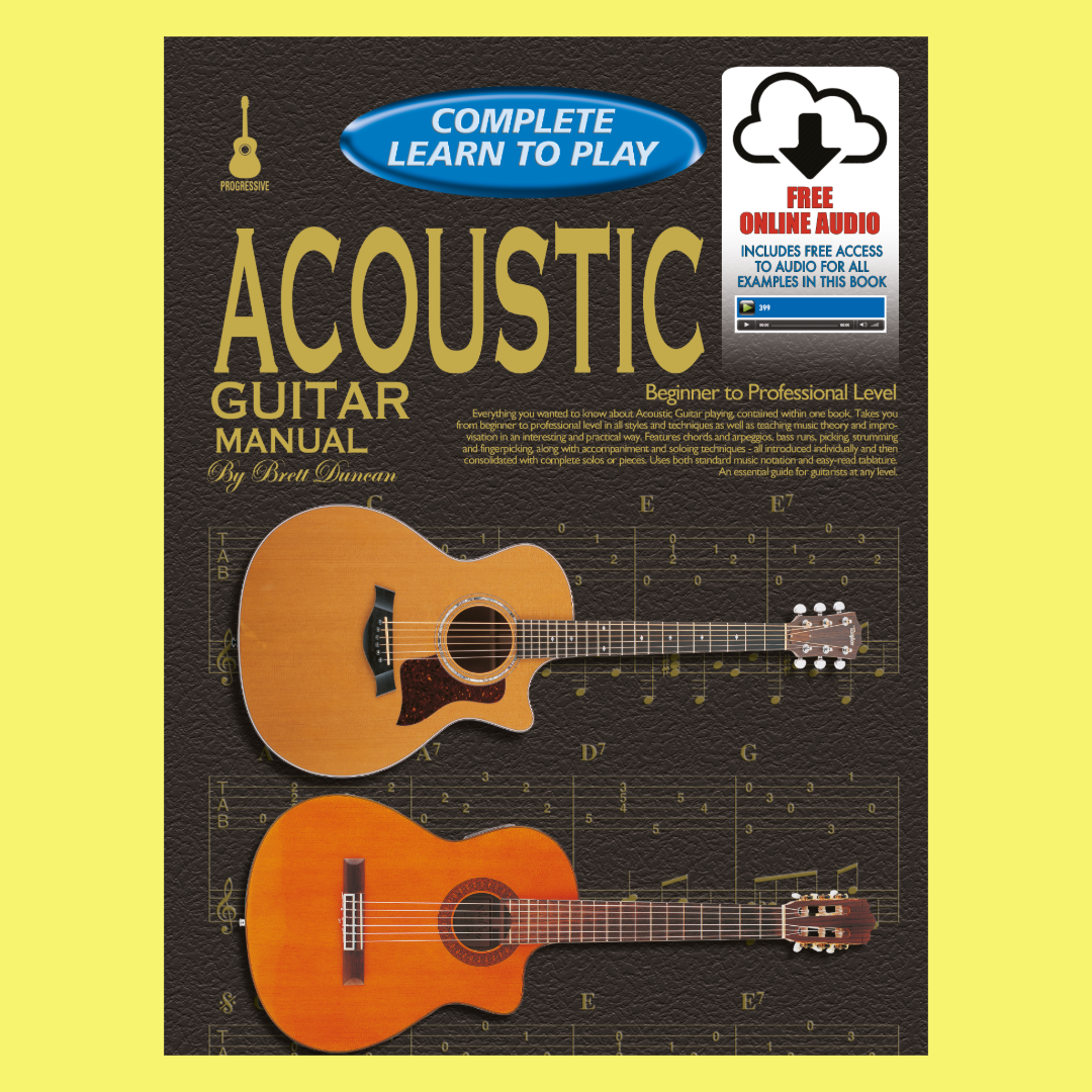 Progressive Complete Learn To Play Acoustic Guitar Manual Book/Ola