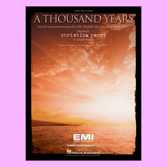 Christina Perri - A Thousand Years PVG Sheet Music