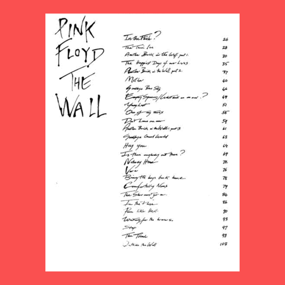 Pink Floyd - The Wall PVG Songbook