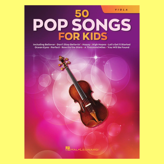 50 Pop Songs for Kids for Viola Book