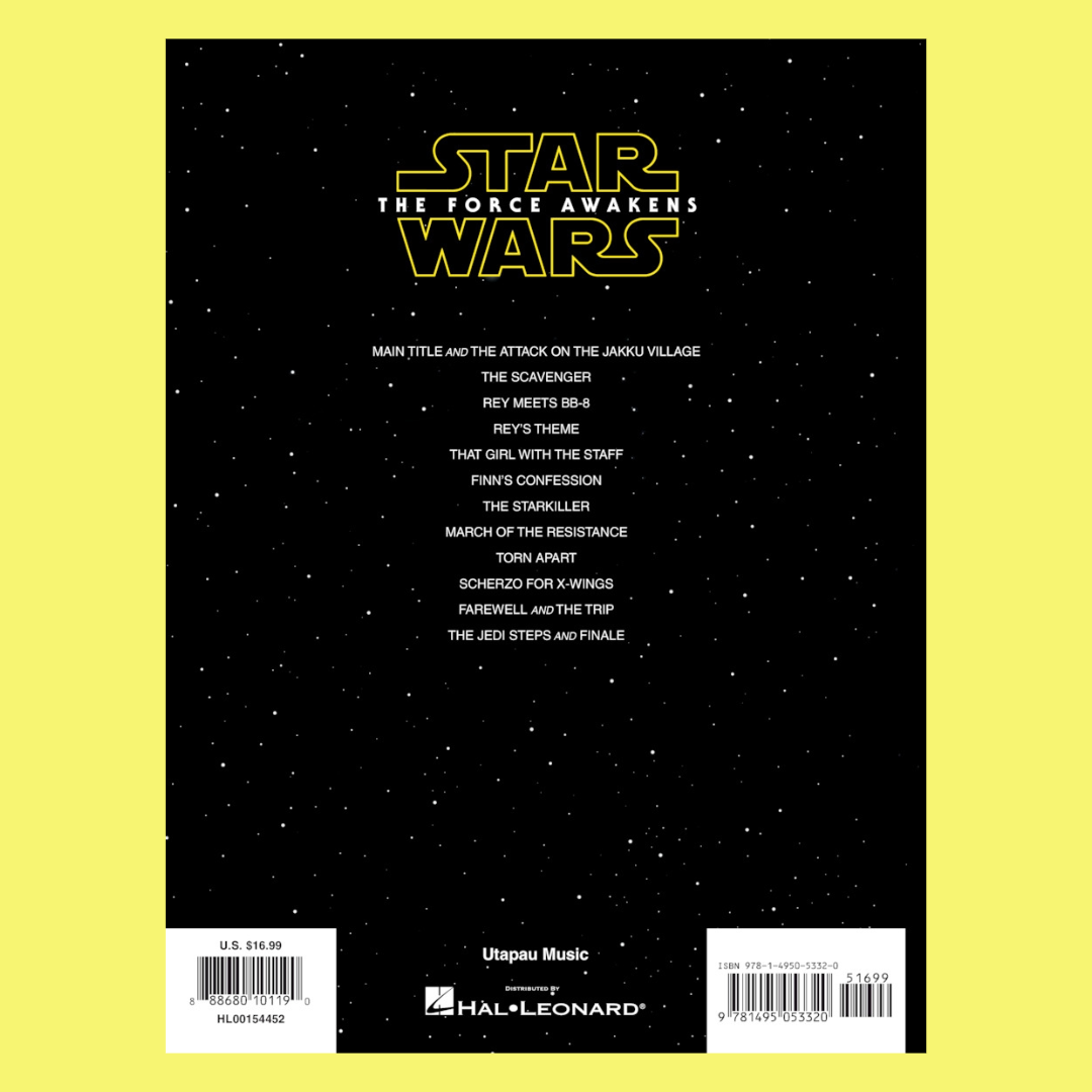 Star Wars Force Awakens Easy Piano Solo Book