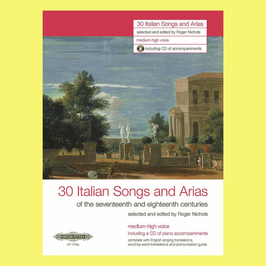 30 Italian Songs and Arias Medium High Voice Book/Cd