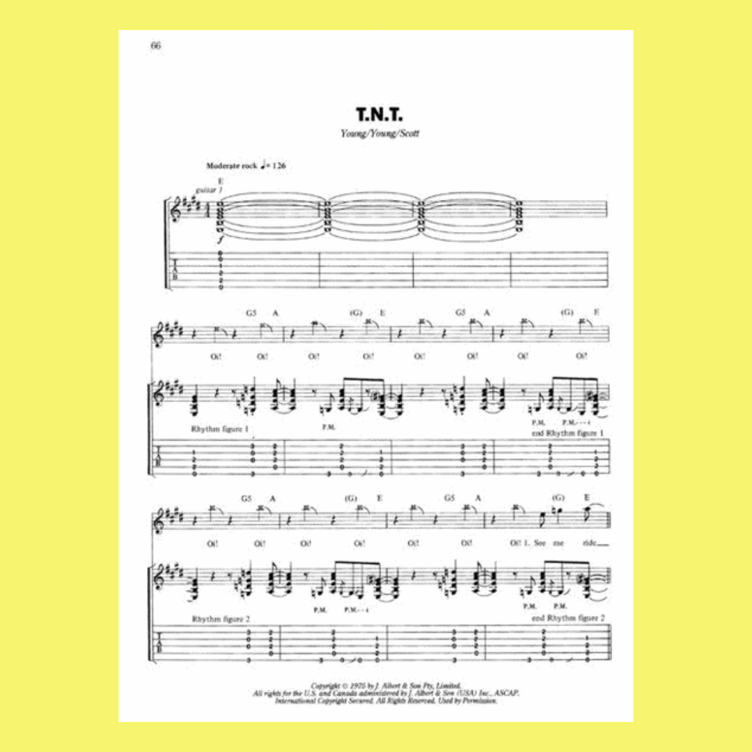 Classic AC/DC - The Early Years Guitar Tab Book