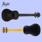 Flight TUC-35 Black Travel Concert Ukulele with Travel Bag