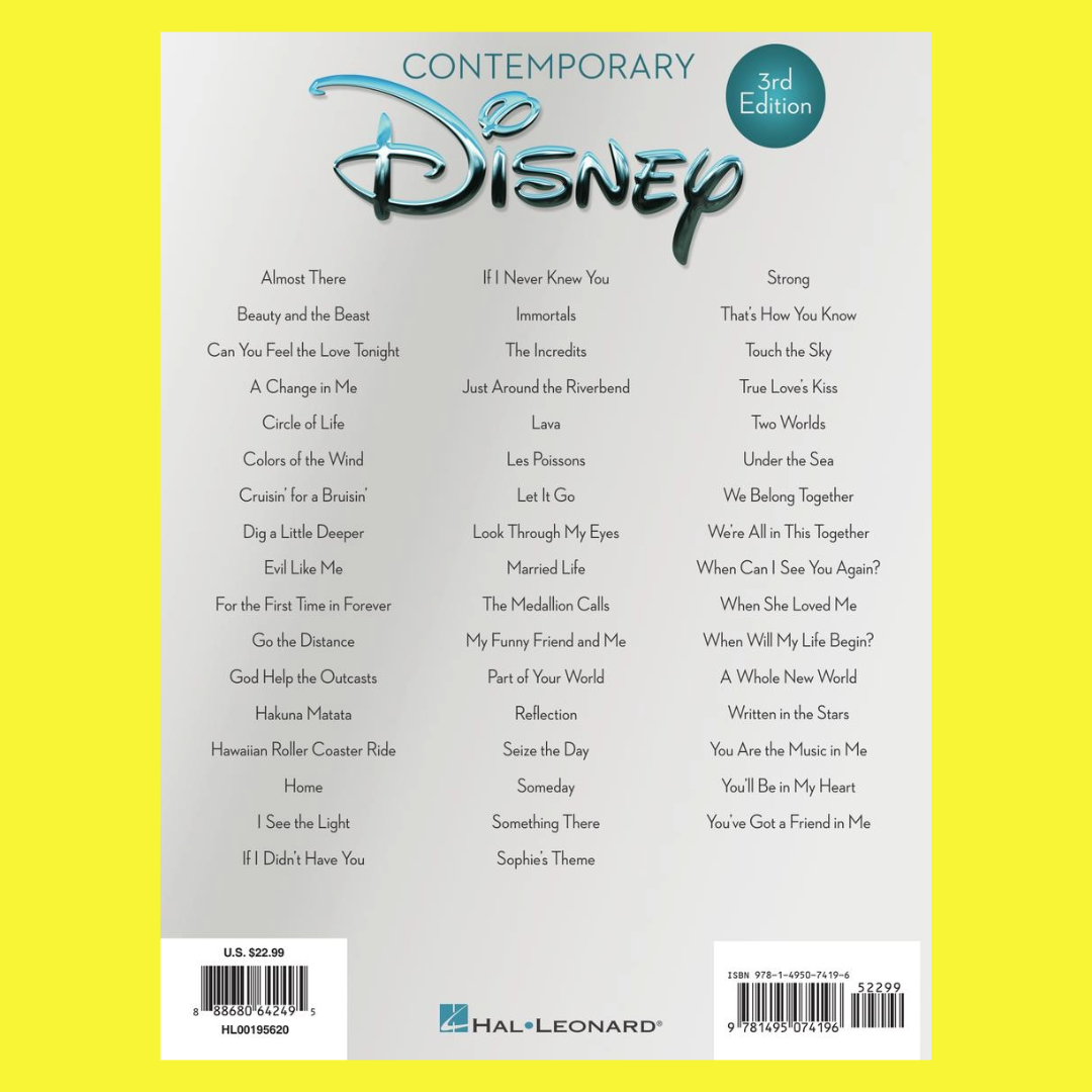 Contemporary Disney - 50 Favorite Songs PVG Book (3rd Edition)