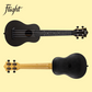 Flight TUSL35 Black Travel Concert Scale Soprano Ukulele with Gig Bag