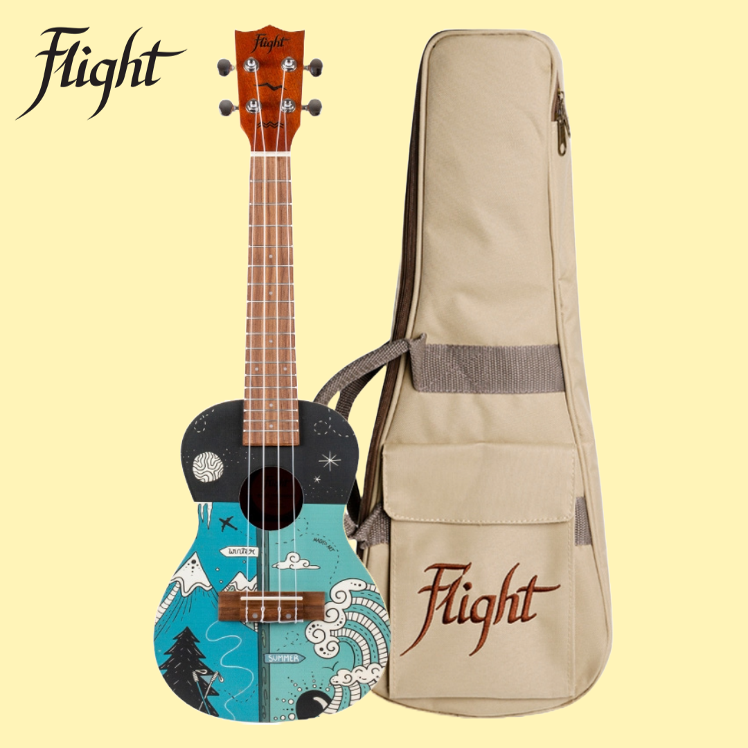 Flight AUC33 Two Season Concert Ukulele with Padded Gig Bag