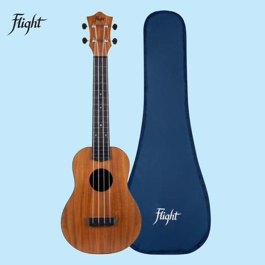 Flight TUC-55 Acacia Travel Concert Ukulele with Gig Bag