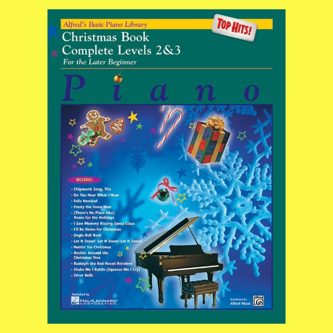 Alfred's Basic Piano Library - Top Hits Christmas Book Complete Level 2 & 3